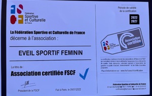 CERTIFICATION  FSCF   2022-2027     Comme on termine bien la saison  !!