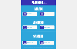 Planning Danse saison 2025-2026 💃